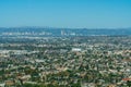 Aerial view of the suburbs of Los Angeles, California Royalty Free Stock Photo