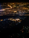 Aerial view of suburbs of Moscow city at night Royalty Free Stock Photo