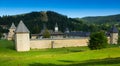 Aerial view of Sucevita Monastery, Romania Royalty Free Stock Photo
