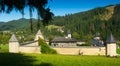 Aerial view of Sucevita monastery, Romania Royalty Free Stock Photo