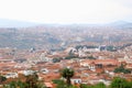 Aerial view of of Sucre, Bolivia with mountains visible in the b Royalty Free Stock Photo