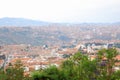 Aerial view of of Sucre, Bolivia with mountains visible in the b Royalty Free Stock Photo