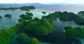 Aerial view of Sugba lagoon. Beautiful landscape with blue sea lagoon, National Park, Siargao Island, Philippines Royalty Free Stock Photo