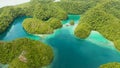 Aerial view of Sugba lagoon, Siargao,Philippines. Royalty Free Stock Photo