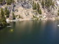 Aerial view of Suhoto Lake The dry lake, Rila Mountain, Bulgaria