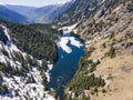 Aerial view of Suhoto Lake The dry lake, Rila Mountain, Bulgaria