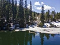 Aerial view of Suhoto Lake The dry lake, Rila Mountain, Bulgaria