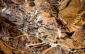 Aerial view of a sulfur quarry in Hakone Royalty Free Stock Photo