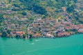 Aerial view of Sulzano from Monte Isola in Italy Royalty Free Stock Photo