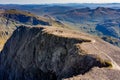 Aerial view of the summit of Ben Nevis - Scotland and the UK`s tallest mountain Royalty Free Stock Photo