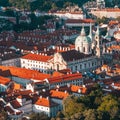 St. Nicholas Church in the Lesser Town in Prague Royalty Free Stock Photo