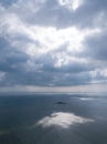 Aerial view sunray at Pulau Tikus,