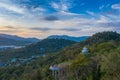 aerial view during sunset at Khao Rang the landmark viewpoint of Phuket Royalty Free Stock Photo