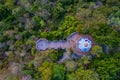 aerial view during sunset at Khao Rang the landmark viewpoint of Phuket Royalty Free Stock Photo