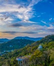 aerial view during sunset at Khao Rang the landmark viewpoint of Phuket Royalty Free Stock Photo