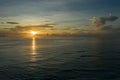 Aerial view of a sunset over Grand Turk Caribbean