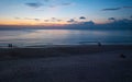 Aerial view sunset over sea beach background Royalty Free Stock Photo