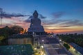 Aerial view scenery sunset at Phuket big Buddha Royalty Free Stock Photo