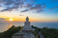 aerial view sunset at Phuket big Buddha viewpoint Royalty Free Stock Photo