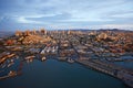 aerial view sunset san francisco Royalty Free Stock Photo