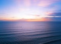 Aerial view sunset sky, Nature beautiful Light Sunset or sunrise over sea, Colorful dramatic majestic scenery Sky with Amazing Royalty Free Stock Photo