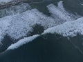 Aerial View of Surf, NZ Royalty Free Stock Photo