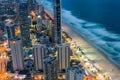 Aerial view of Surfers Paradise in Gold Coast, Australia