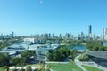 Aerial view Surfers Paradise landscape and river