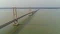 Suspension cable bridge in surabaya Royalty Free Stock Photo