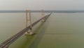 Suspension cable bridge in surabaya Royalty Free Stock Photo