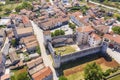 An aerial view of castle Morosini-Grimani in Svetvincenat, Istria, Croatia Royalty Free Stock Photo