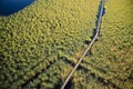 Aerial view swamp Viareggio