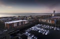 Aerial view of Swansea Marina and Mumbles Royalty Free Stock Photo