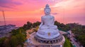 aerial view sweet sunset at Phuket big Buddha. Ã¯Â»Â¿ Royalty Free Stock Photo