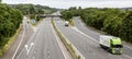 Aerial view of the existing M4 Juntion 15 near Swindon before improvement work starts later this year Royalty Free Stock Photo