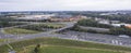 Aerial view of the M4 Juntion 16 near Swindon after recent improvement works Royalty Free Stock Photo