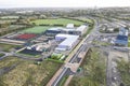 Aerial view of the new Deanery School constrution in Wichelstowe in Swindon Royalty Free Stock Photo