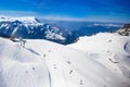 Aerial view of Swiss Alps Royalty Free Stock Photo