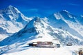 Aerial view of Swiss Alps Royalty Free Stock Photo