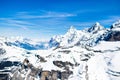 Aerial view of Swiss Alps Royalty Free Stock Photo