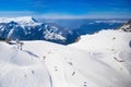 Aerial view of Swiss Alps Royalty Free Stock Photo