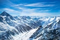 Aerial view of Swiss Alps Royalty Free Stock Photo