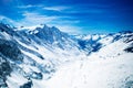 Aerial view of Swiss Alps Royalty Free Stock Photo