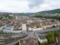 Aerial view of the swiss old town of Schaffhausen Royalty Free Stock Photo
