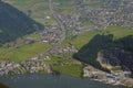 Aerial view of a Swiss town Royalty Free Stock Photo