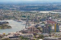 Aerial view of Sydney with Anzac bridge and north suburbs