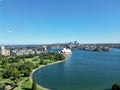 Aerial view of Sydney, Australia showcasing the iconic Sydney Opera House. Royalty Free Stock Photo