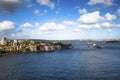 Aerial view of Sydney Harbour and North Shore Royalty Free Stock Photo