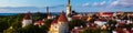 Aerial view of Tallinn, Estonia at sunset. Royalty Free Stock Photo
