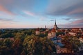 The Aerial View of Tallinn Old Town, Estonia Royalty Free Stock Photo